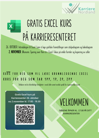 Lenke til artikkel: Gratis Excel-kurs på Karrieresenteret i høst